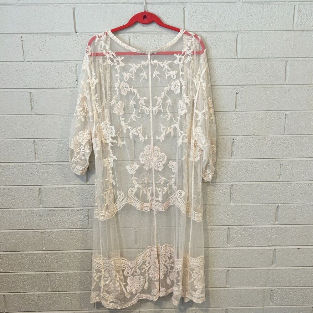 #8272 Adiva Women's Large lace duster - Picture 4 of 12